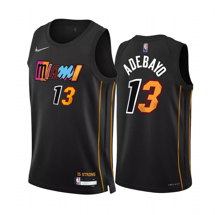 Heat Bam Adebayo City Edition Black 2021-22 Jersey 75th Anniversary