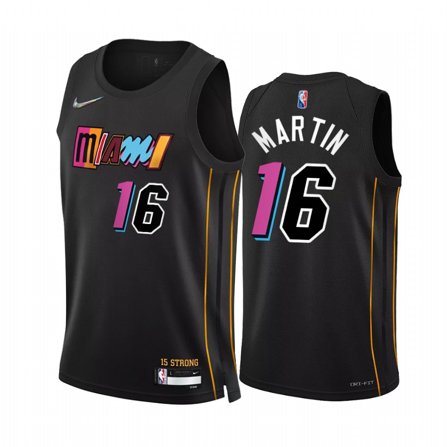 Heat Caleb Martin City Edition Black 2021-22 Jersey 75th Anniversary