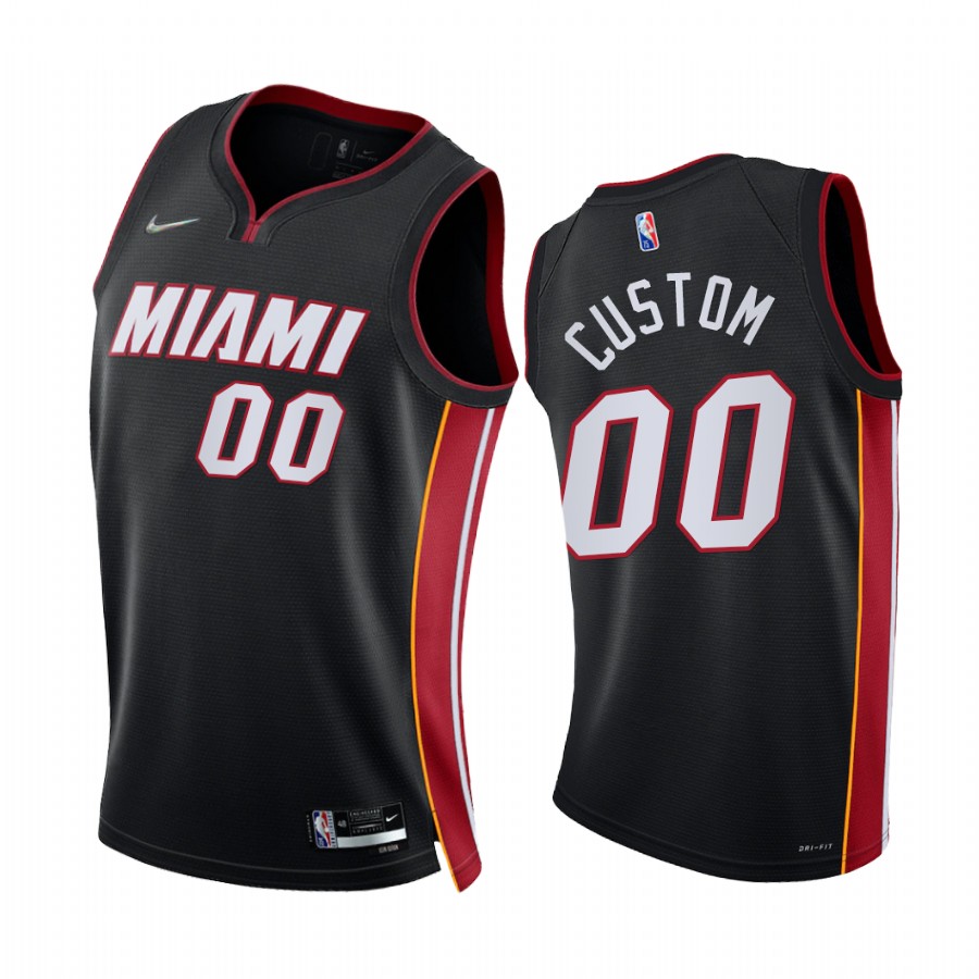 Heat Custom 75th Diamond Anniversary Black 2021-22 Jersey Icon Edition