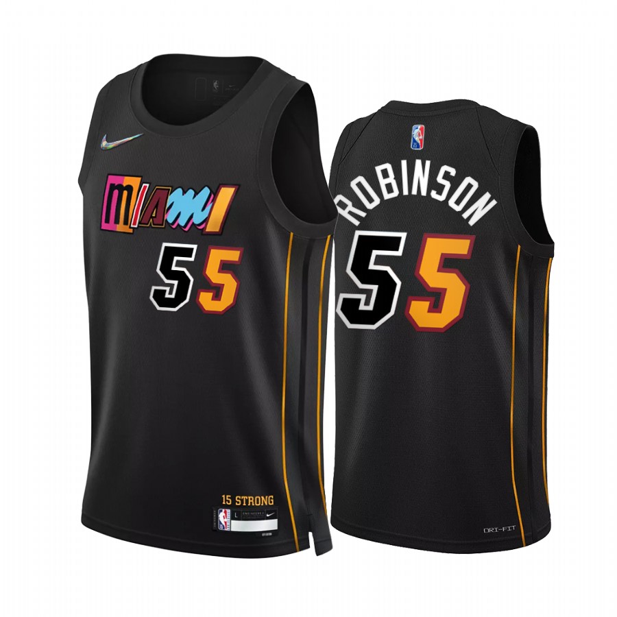 Heat Duncan Robinson City Edition Black 2021-22 Jersey 75th Anniversary