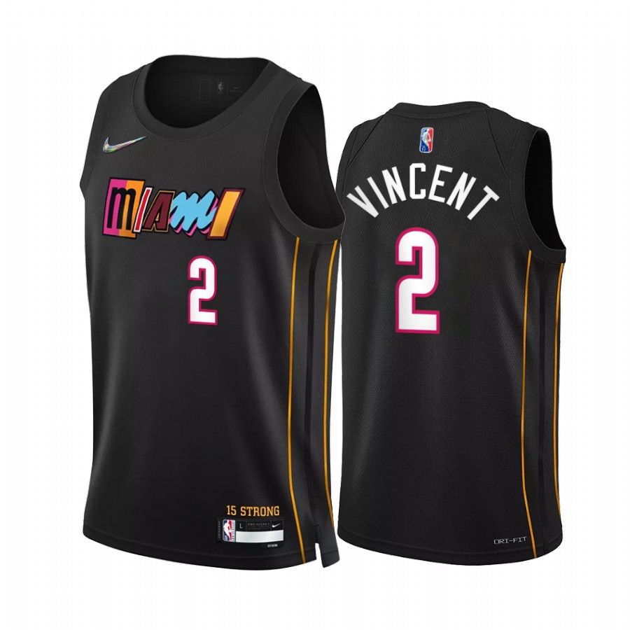 Heat Gabe Vincent City Edition Black 2021-22 Jersey 75th Anniversary