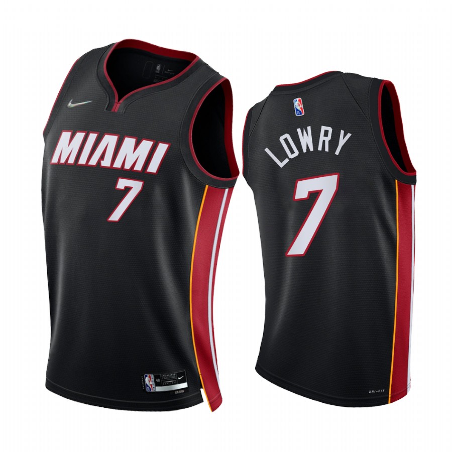 Heat Kyle Lowry 75th Diamond Anniversary Black 2021-22 Jersey Icon Edition