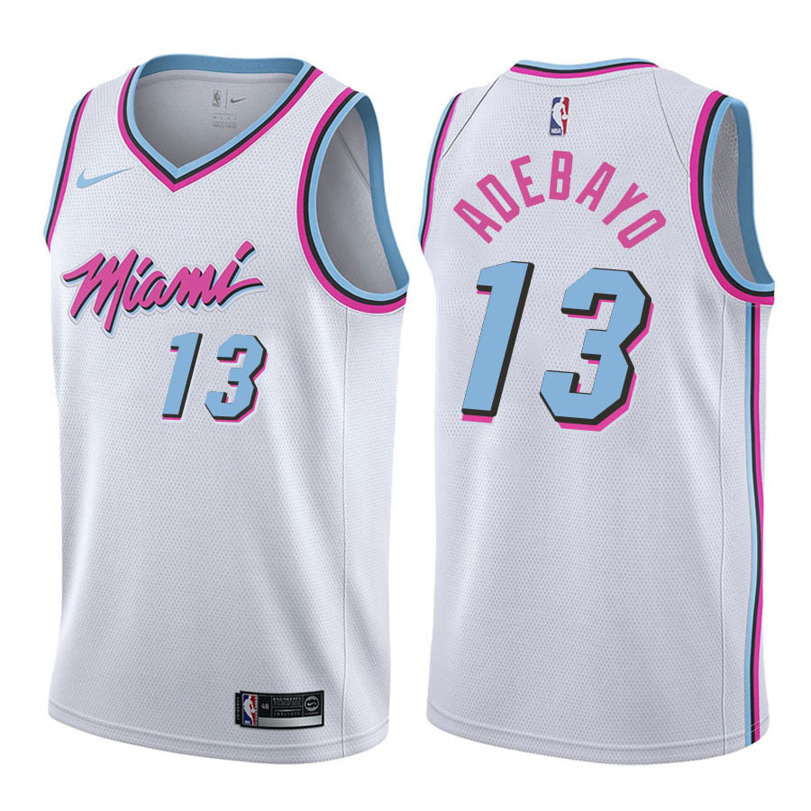 Heat Male Bam Adebayo #13 Swingman City Edition White Jersey
