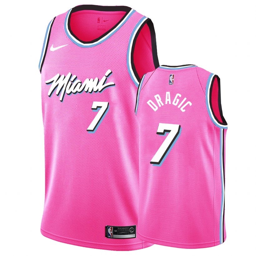 Heat Male Goran Dragic #7 Earned Edition Pink Jersey