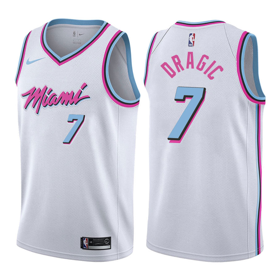 Heat Male Goran Dragic #7 Swingman City Edition White Jersey