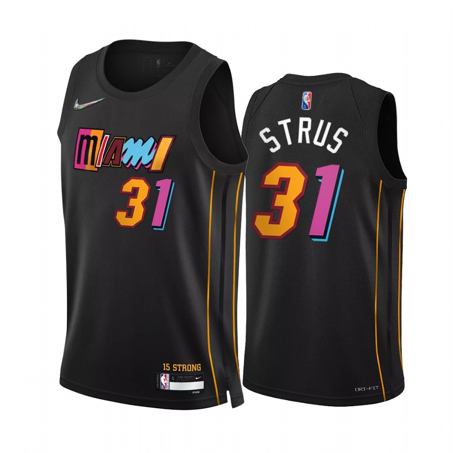 Heat Max Strus City Edition Black 2021-22 Jersey 75th Anniversary