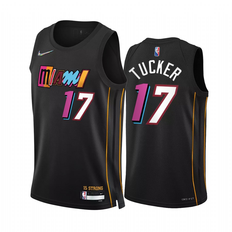 Heat P.J. Tucker City Edition Black 2021-22 Jersey 75th Anniversary