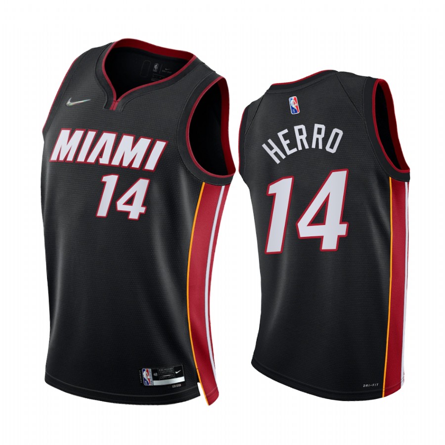 Heat Tyler Herro 75th Diamond Anniversary Black 2021-22 Jersey Icon Edition