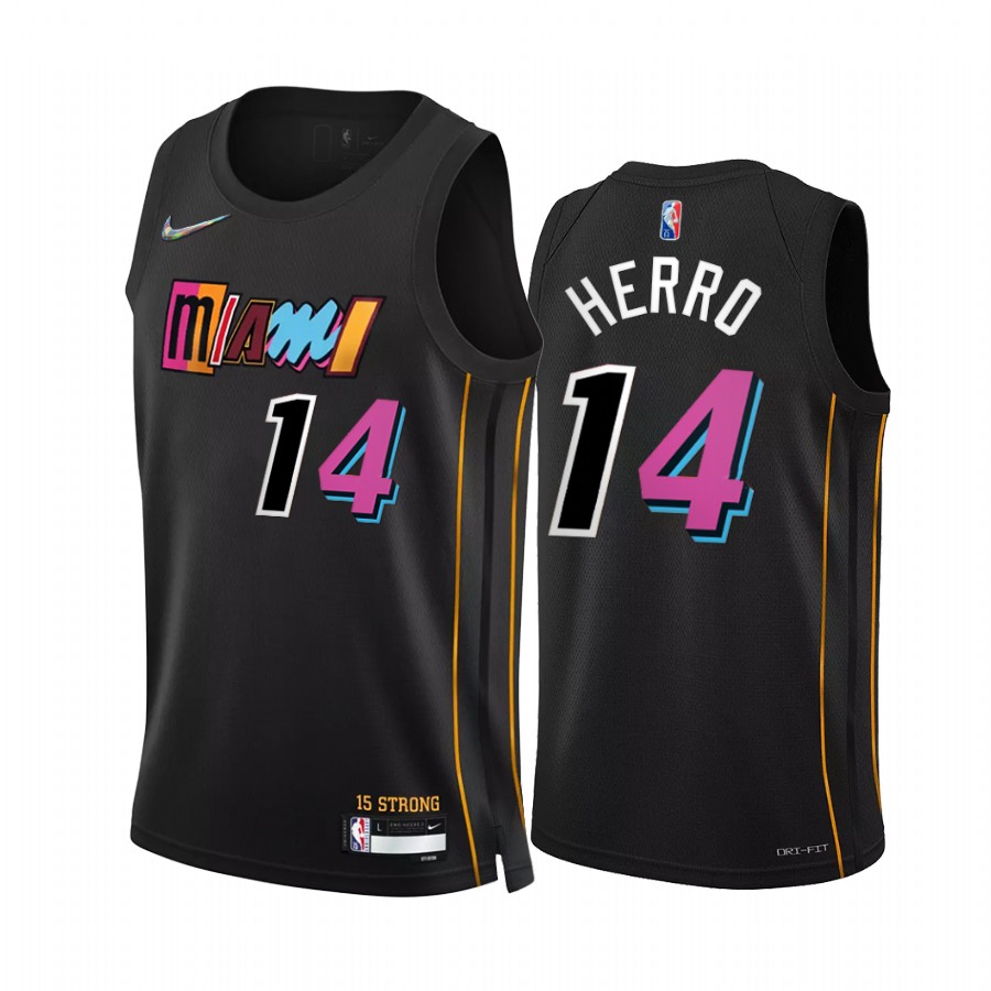Heat Tyler Herro City Edition Black 2021-22 Jersey 75th Anniversary