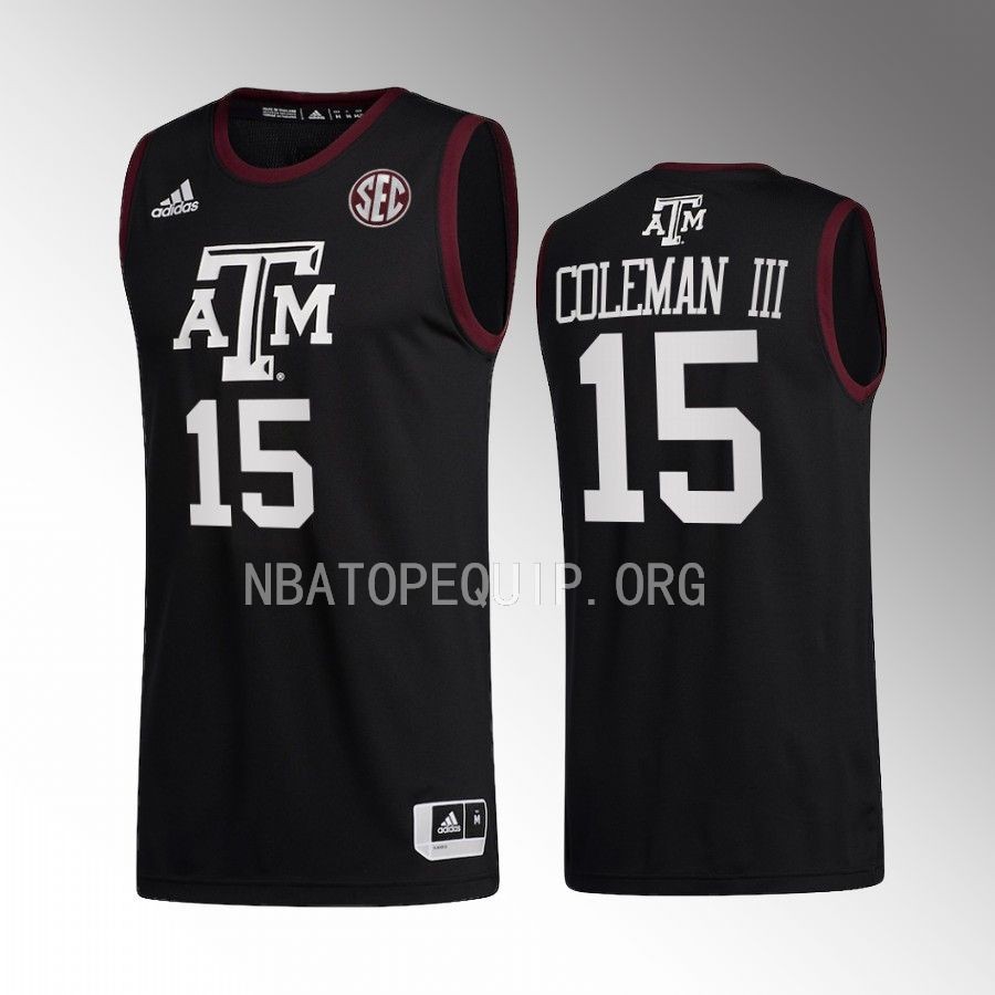 Henry Coleman III Texas AM Aggies Black Jersey 2022-23 College