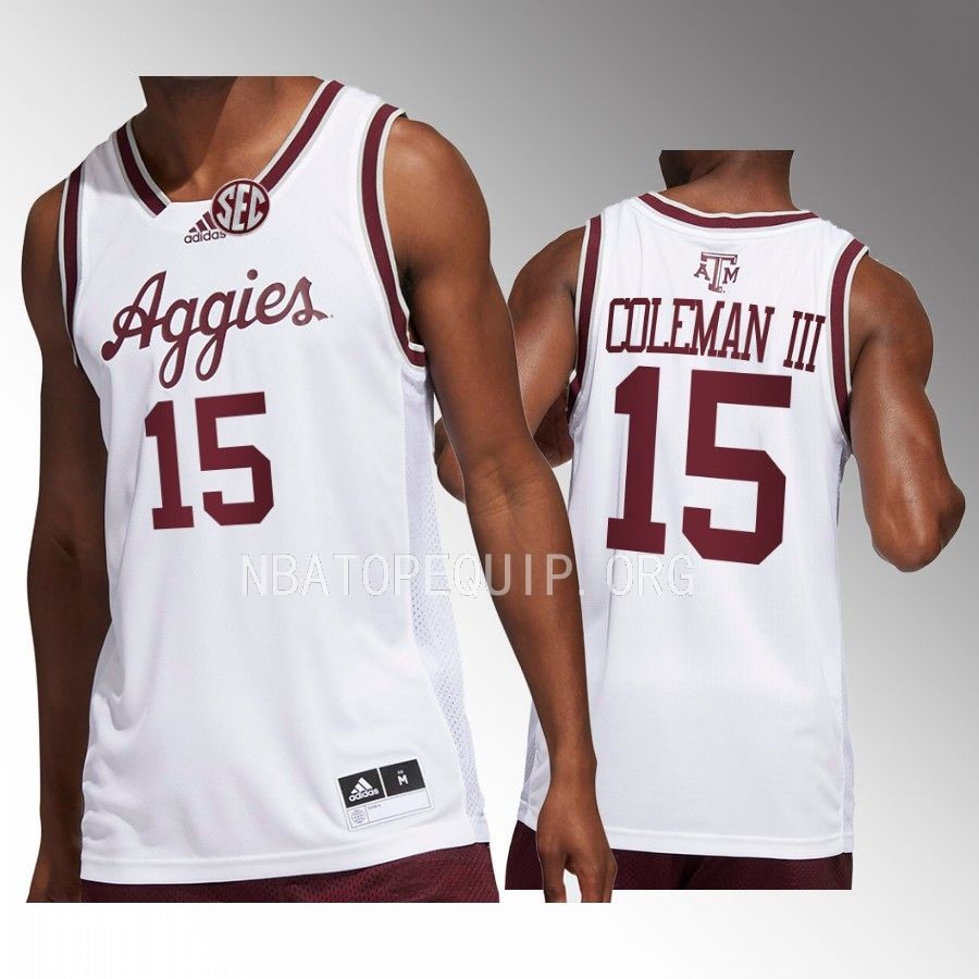 Henry Coleman III Texas AM Aggies White Jersey 2022-23 College