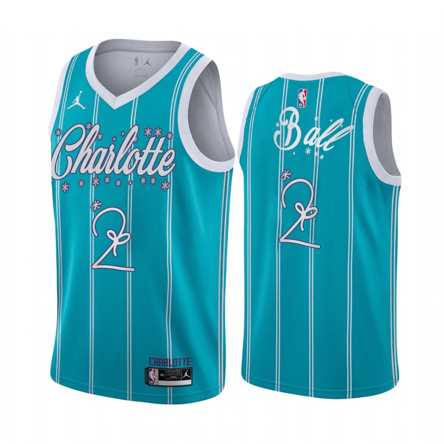 Hornets LaMelo Ball 2020 Xmas Jersey Festive Special Edition Mint Green