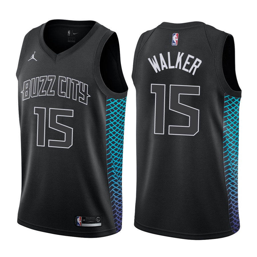 Hornets Male Kemba Walker #15 City Edition Black Jersey