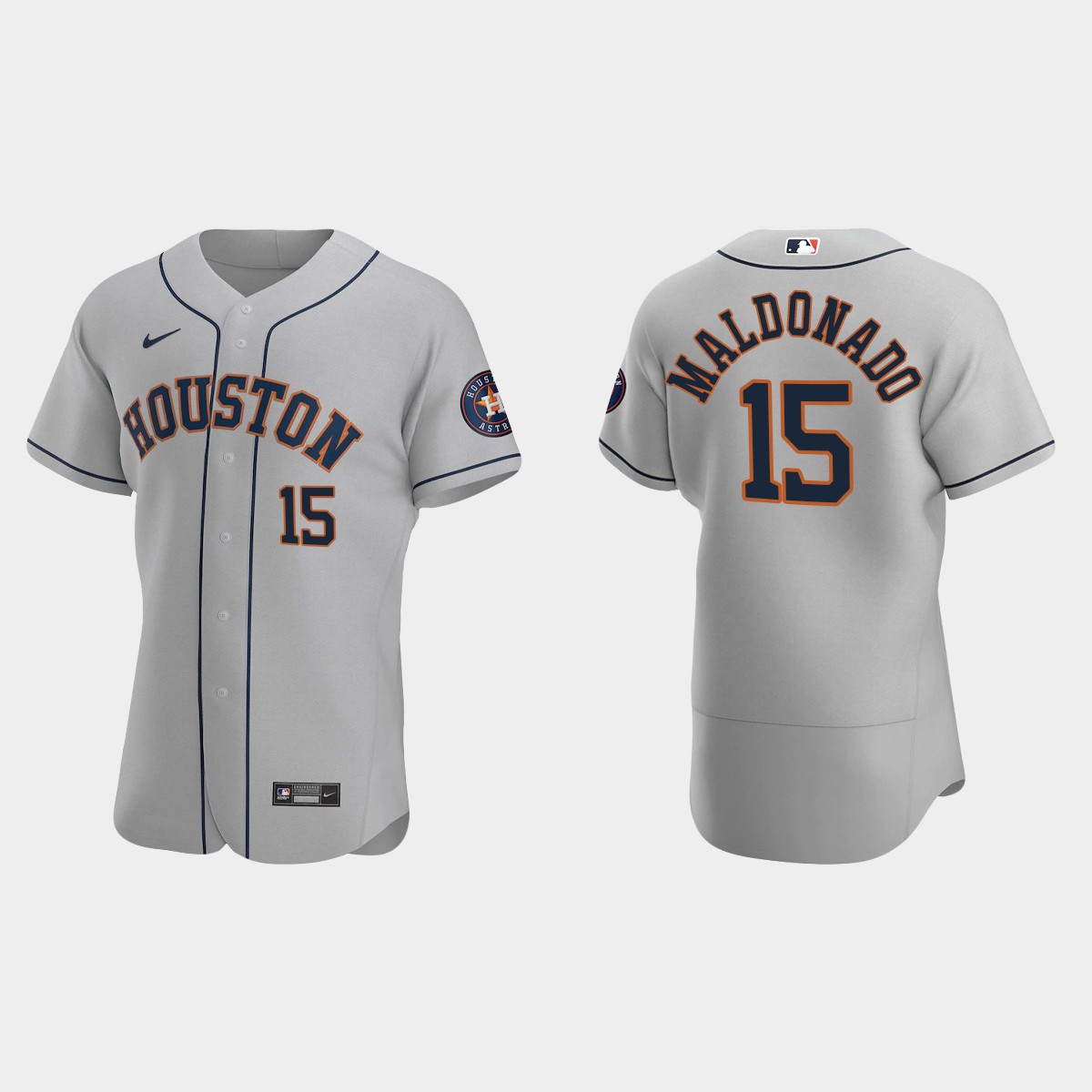 Houston Astros #15 Martin Maldonado 2020 Road Jersey - Gray
