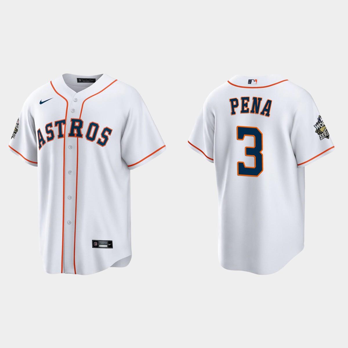 Houston Astros #3 Jeremy Pena 2022 World Series Jersey - White