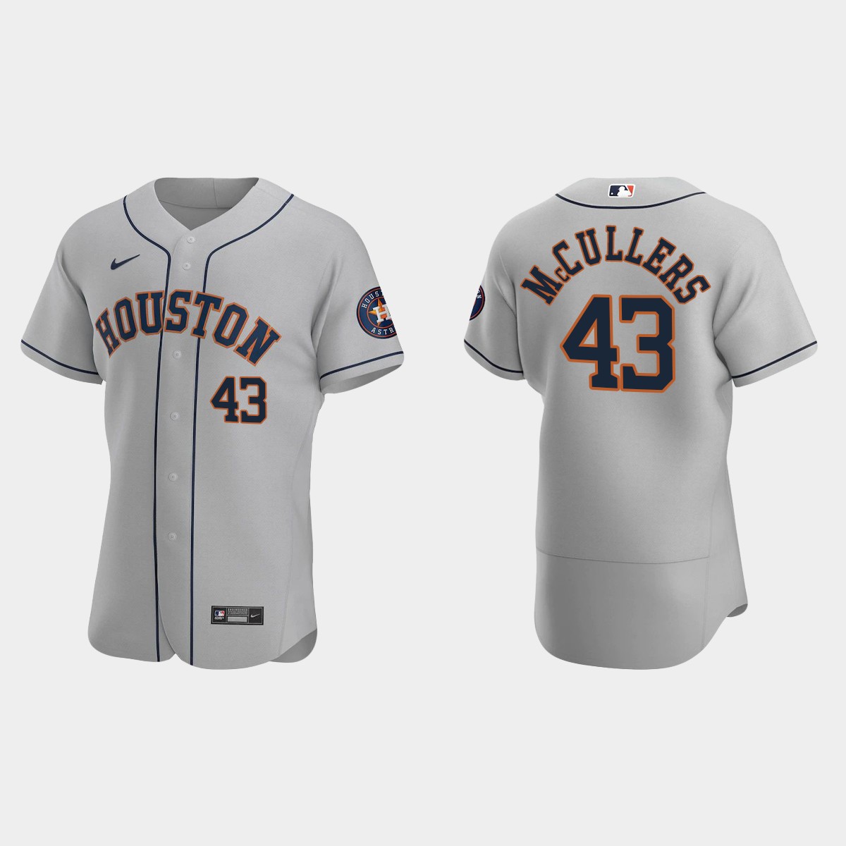 Houston Astros #43 Lance McCullers 2020 Road Jersey - Gray
