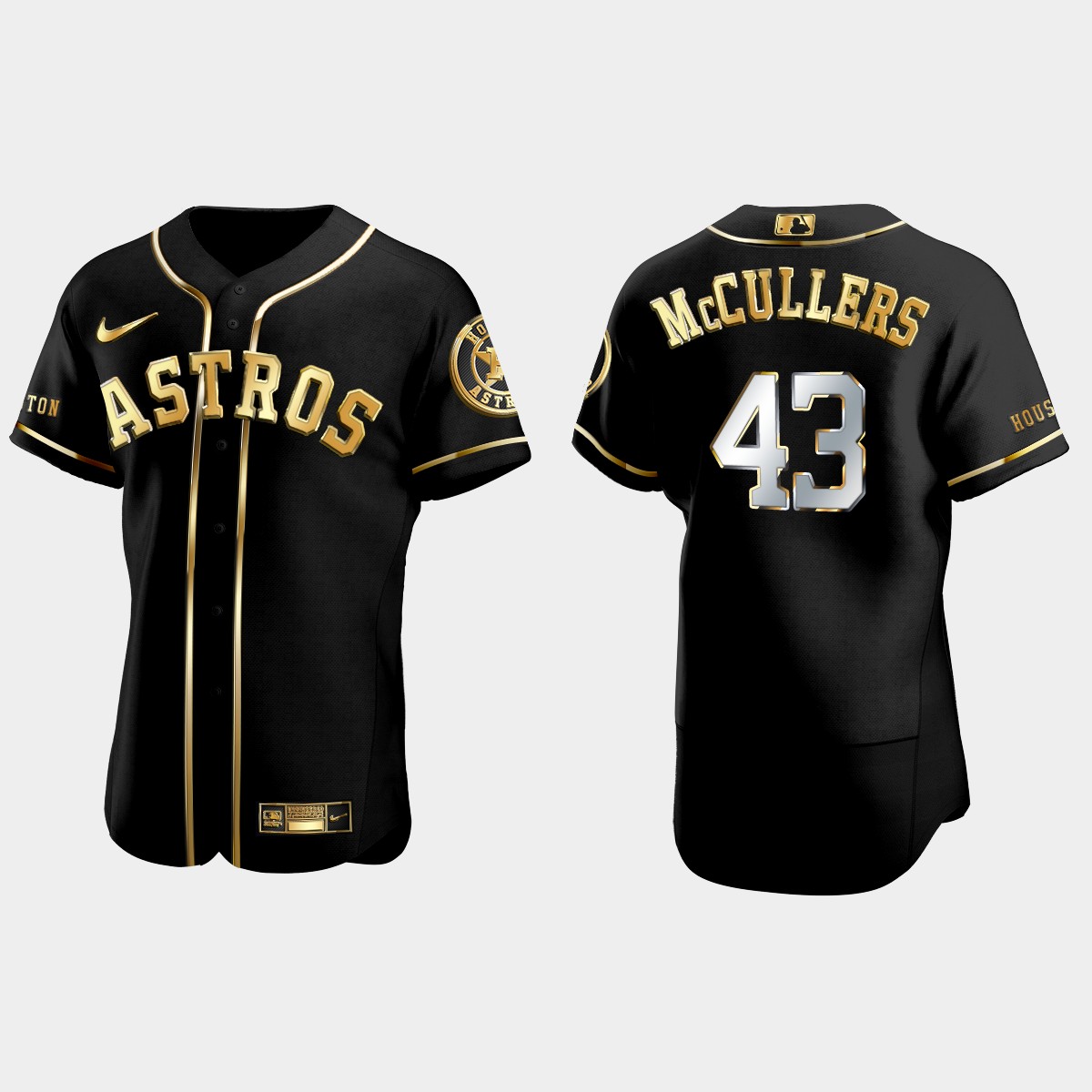Houston Astros #43 Lance McCullers Golden Edition Jersey - Black