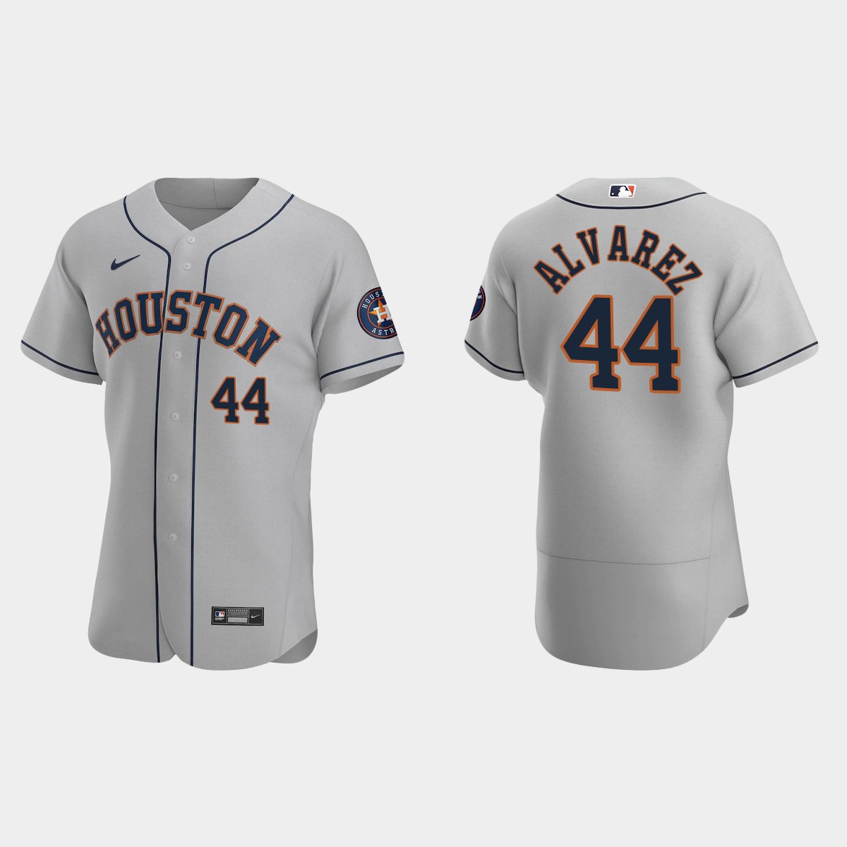 Houston Astros #44 Yordan Alvarez 2020 Road Jersey - Gray