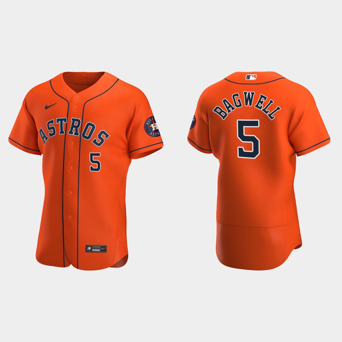 Houston Astros #5 Jeff Bagwell 2020 Alternate Jersey - Orange