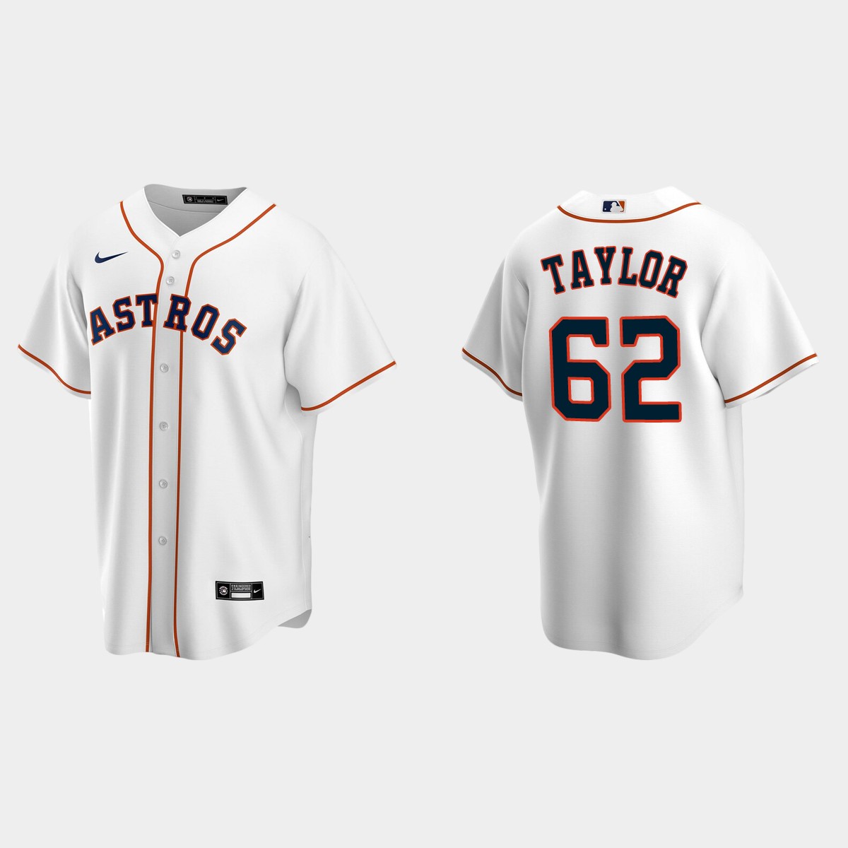 Houston Astros #62 Blake Taylor Home Jersey - White