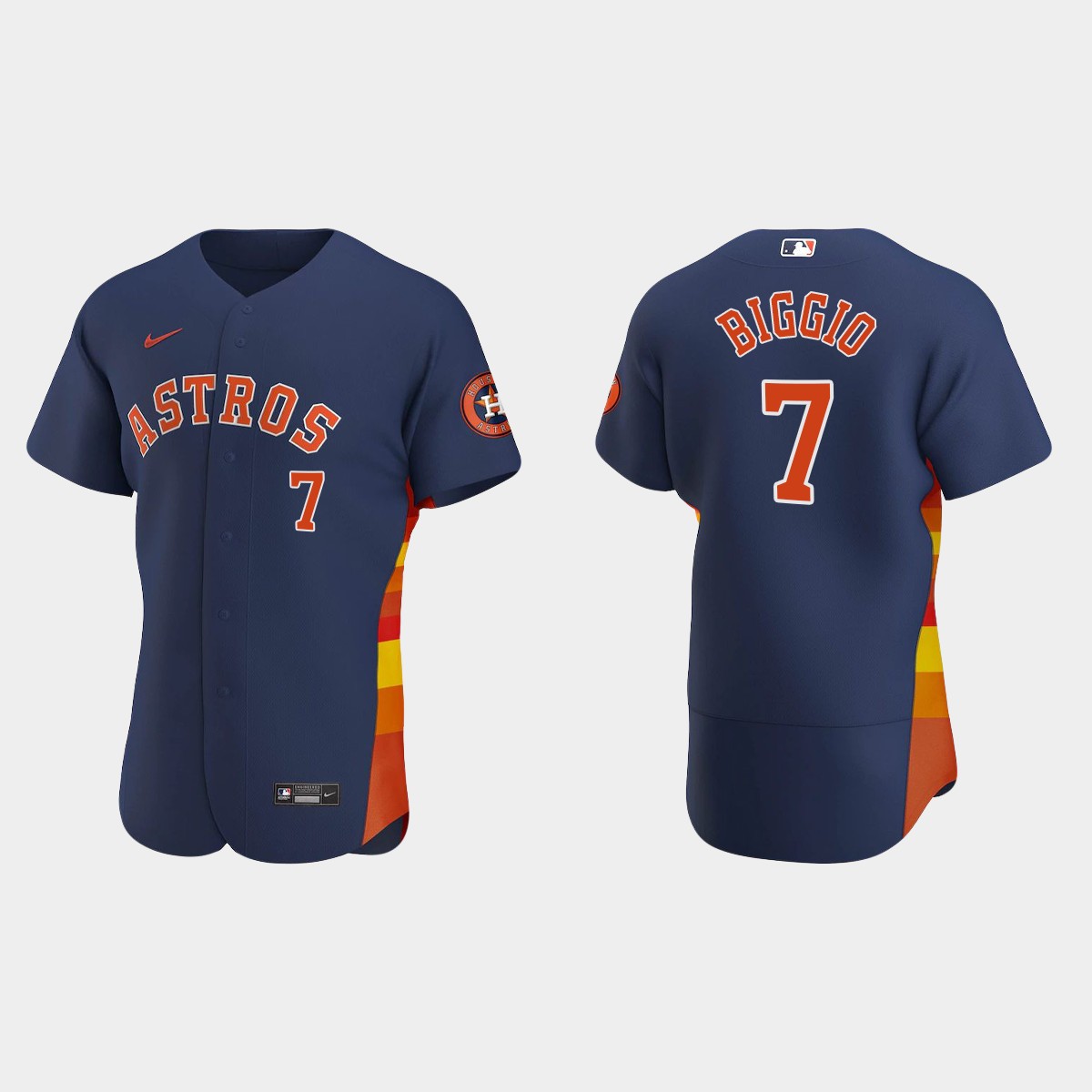Houston Astros #7 Craig Biggio 2020 Alternate Jersey - Navy