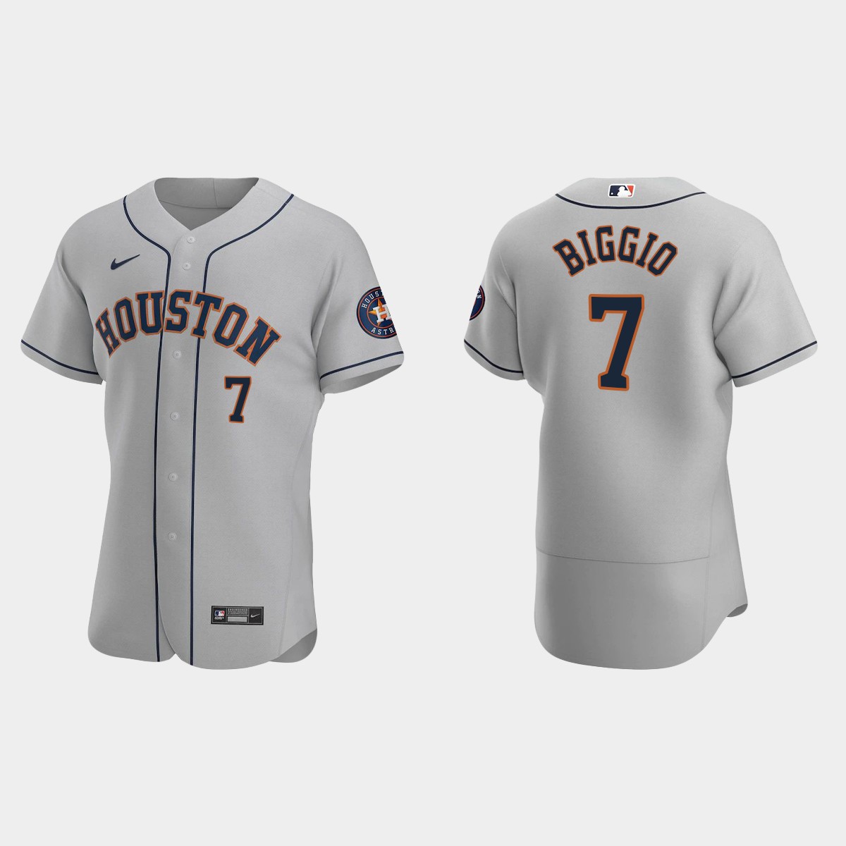 Houston Astros #7 Craig Biggio 2020 Road Jersey - Gray