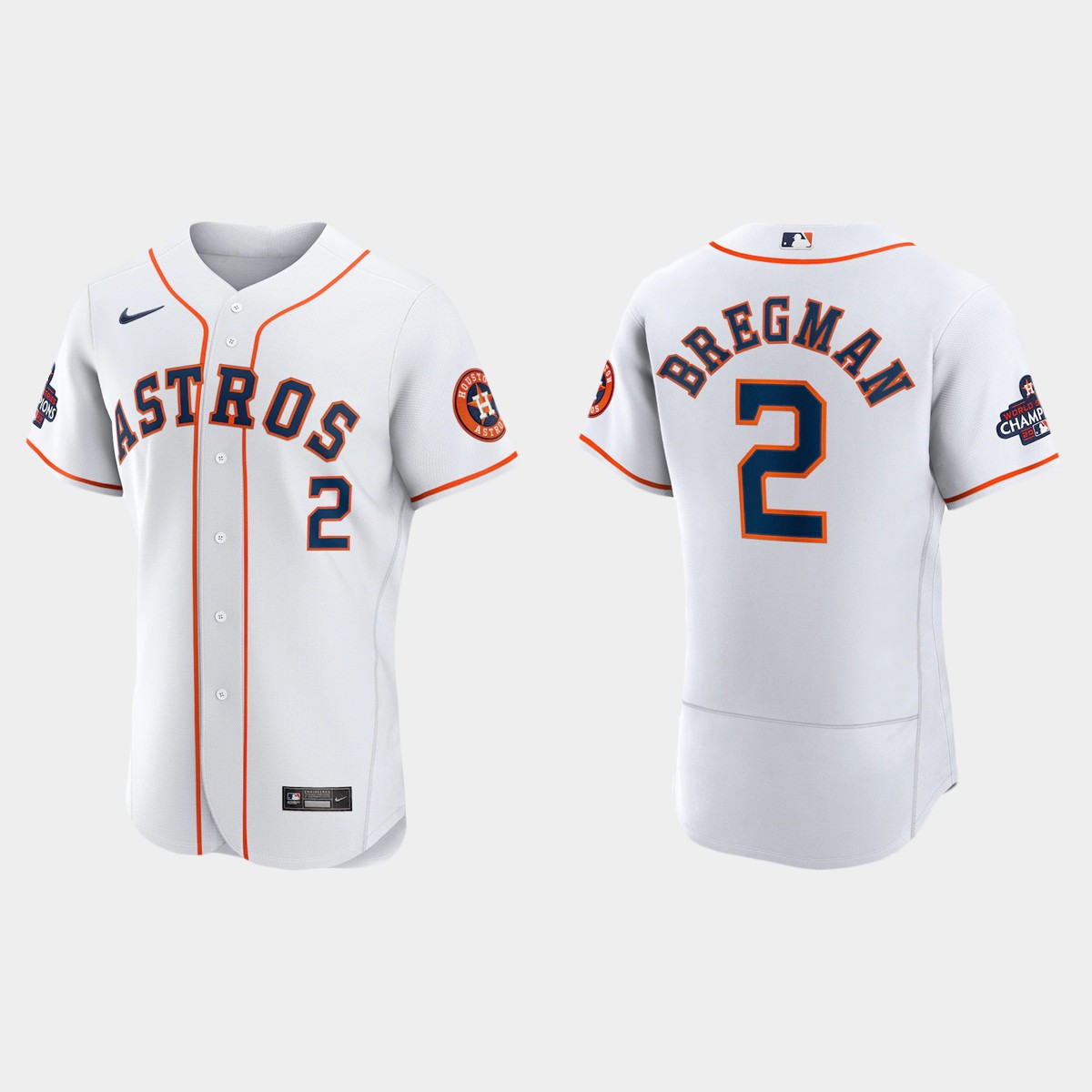 Houston Astros Alex Bregman 2022 World Series Champions White Home