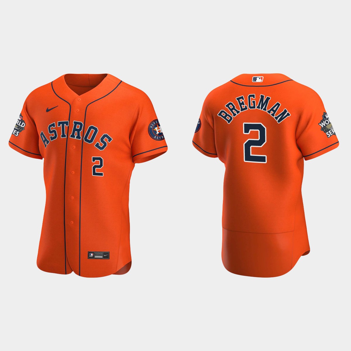 Houston Astros Alex Bregman 2022 World Series Orange Jersey
