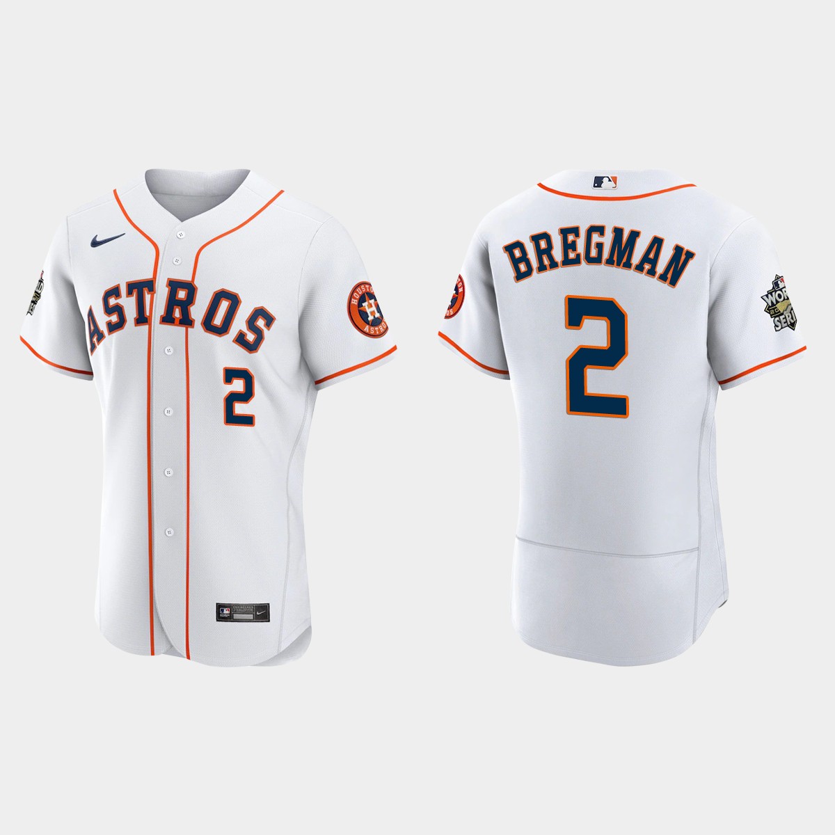 Houston Astros Alex Bregman 2022 World Series White Jersey