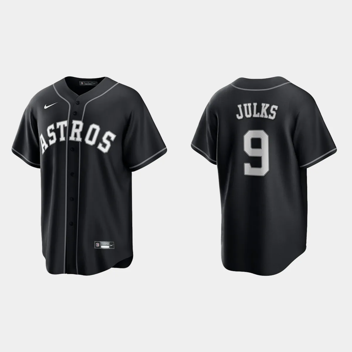 Houston Astros Corey Julks Jersey - Black White