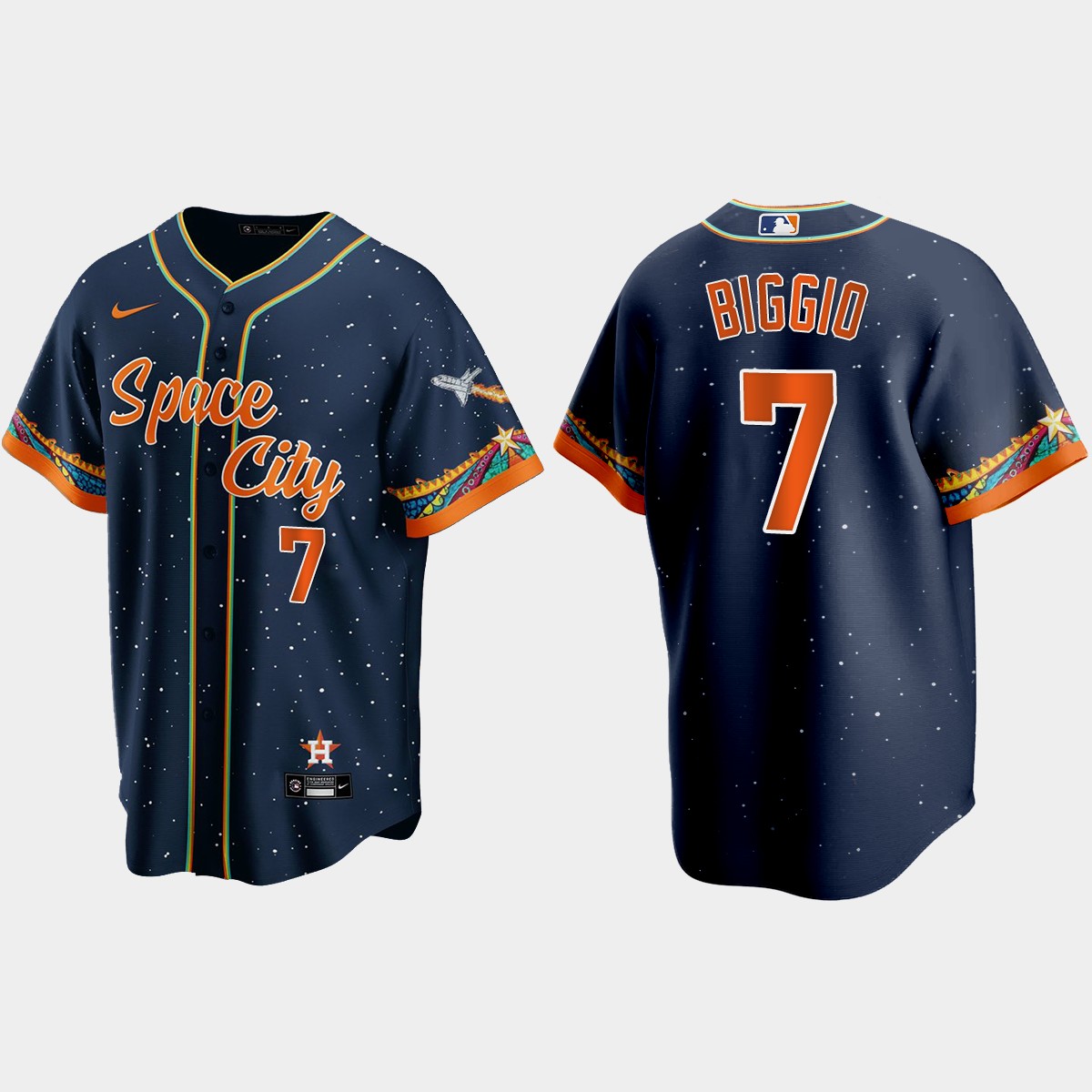 Houston Astros Craig Biggio 2021 City Connect Jersey - Navy