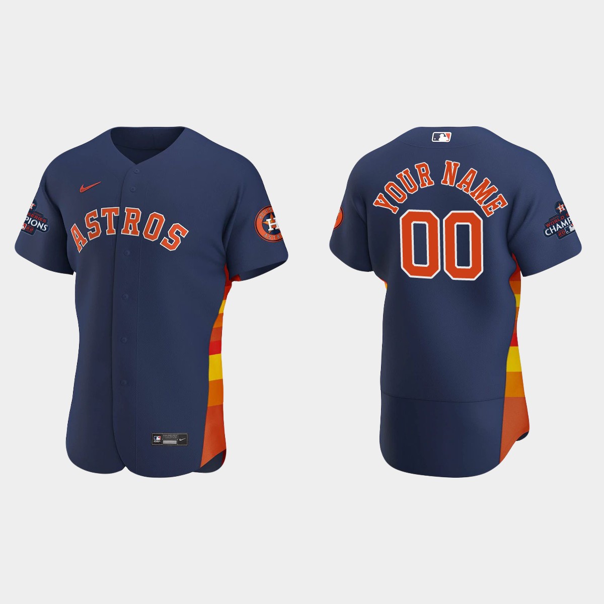 Houston Astros Custom 2022 World Series Champions Navy Jersey