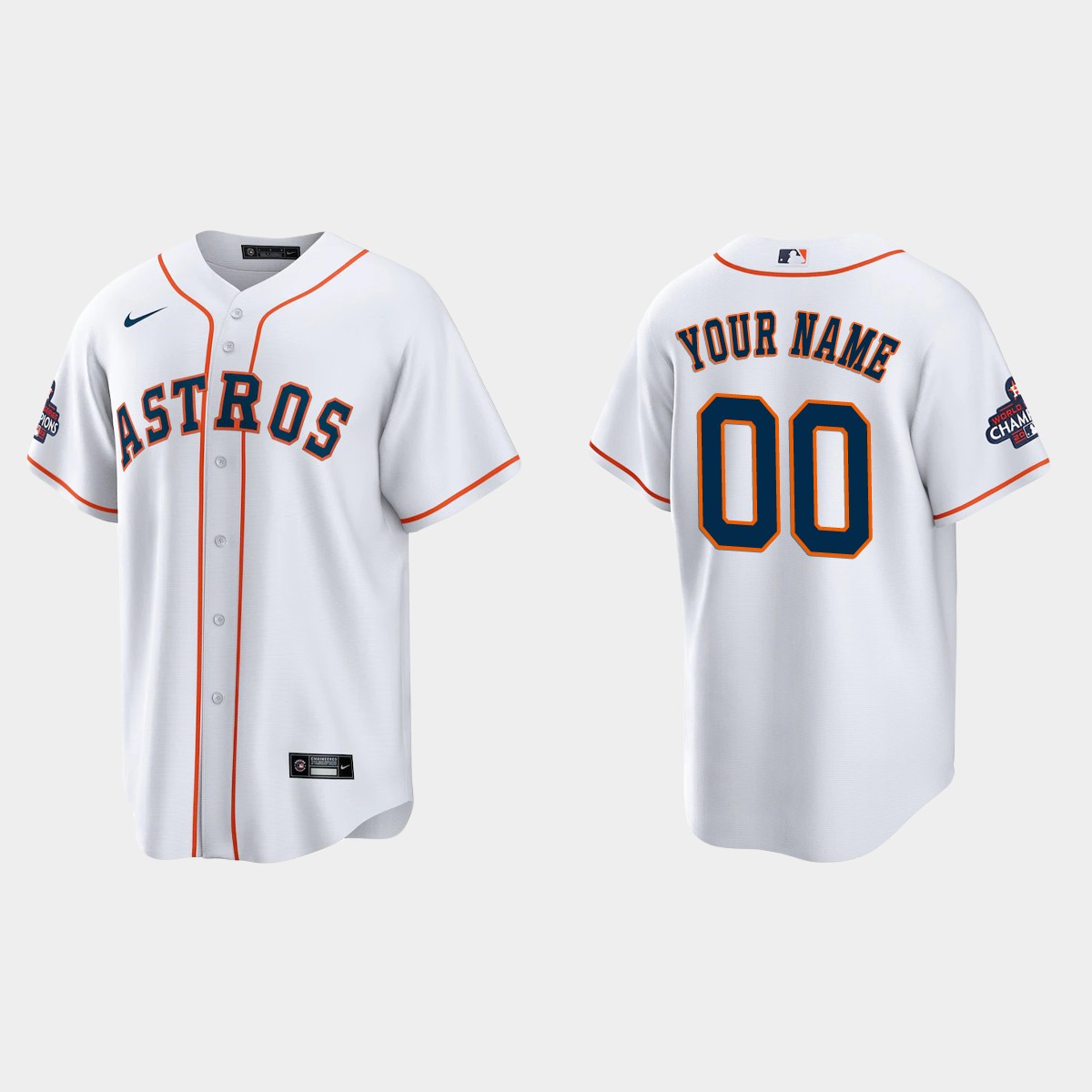 Houston Astros Custom 2022 World Series Champions White Jersey