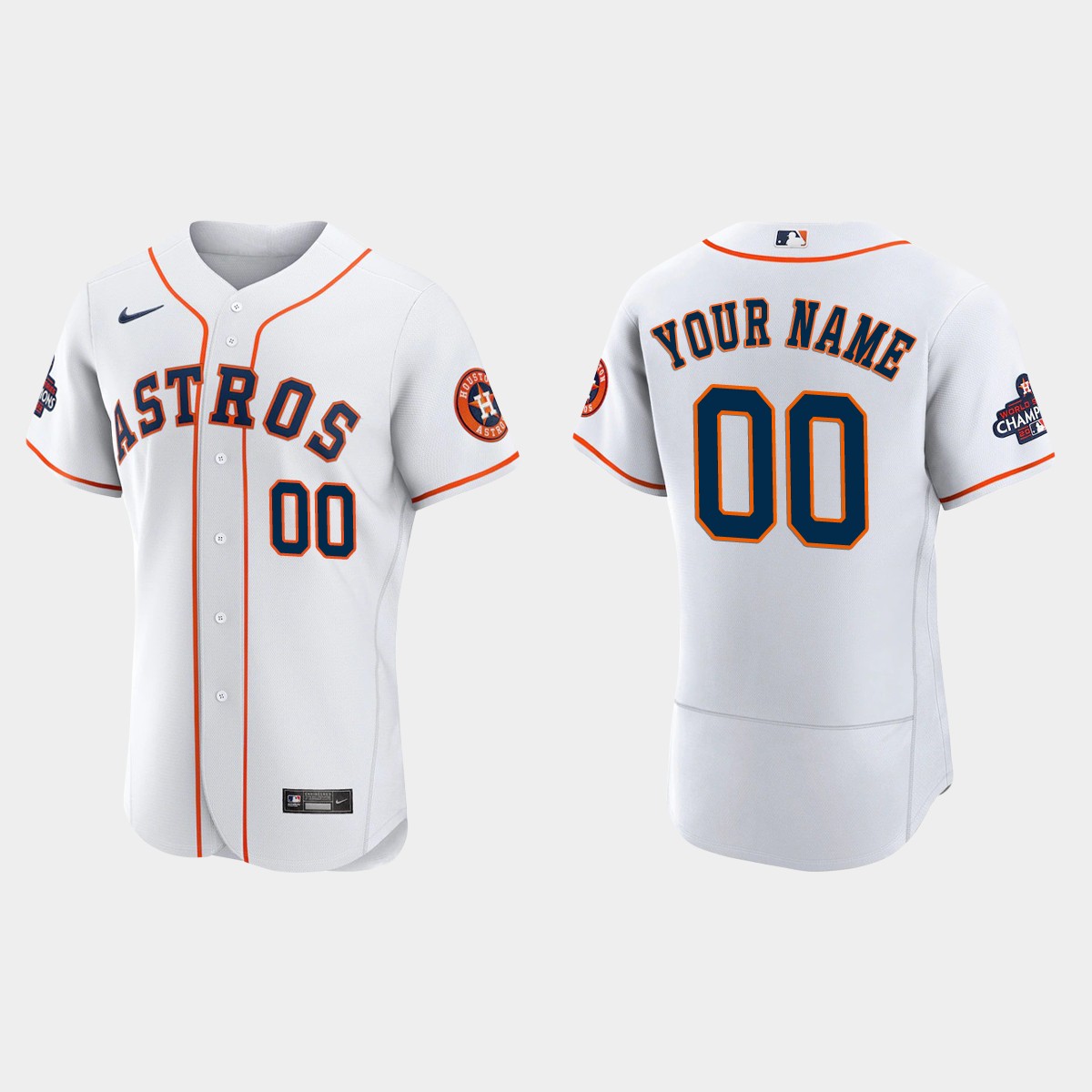 Houston Astros Custom 2022 World Series Champions White Jersey
