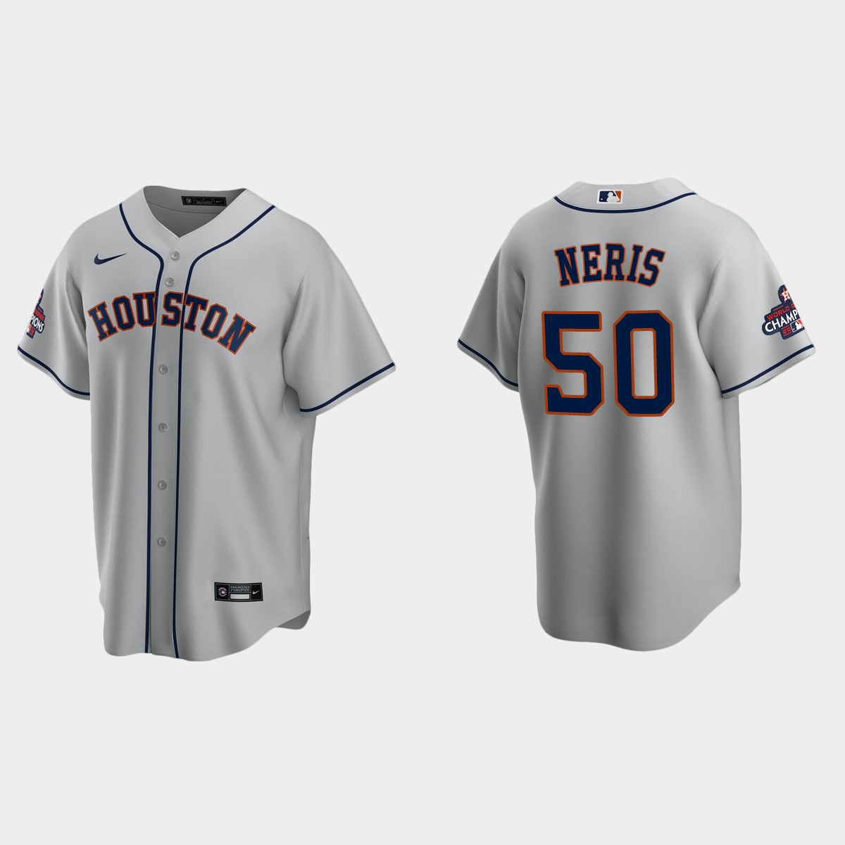 Houston Astros Hector Neris 2022 World Series Champions Gray Jersey