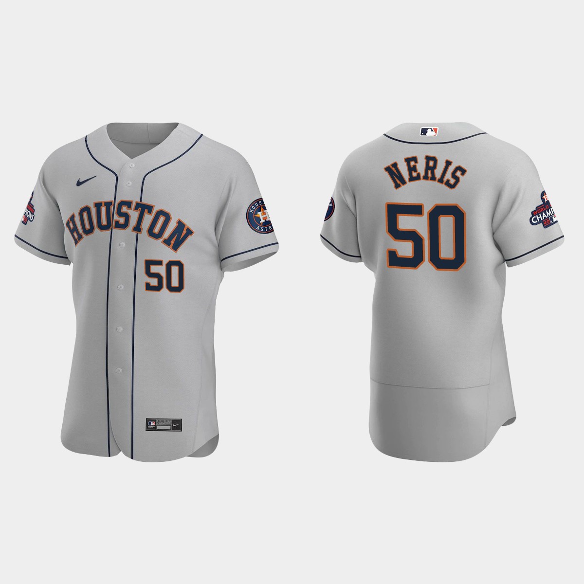 Houston Astros Hector Neris 2022 World Series Champions Gray Jersey