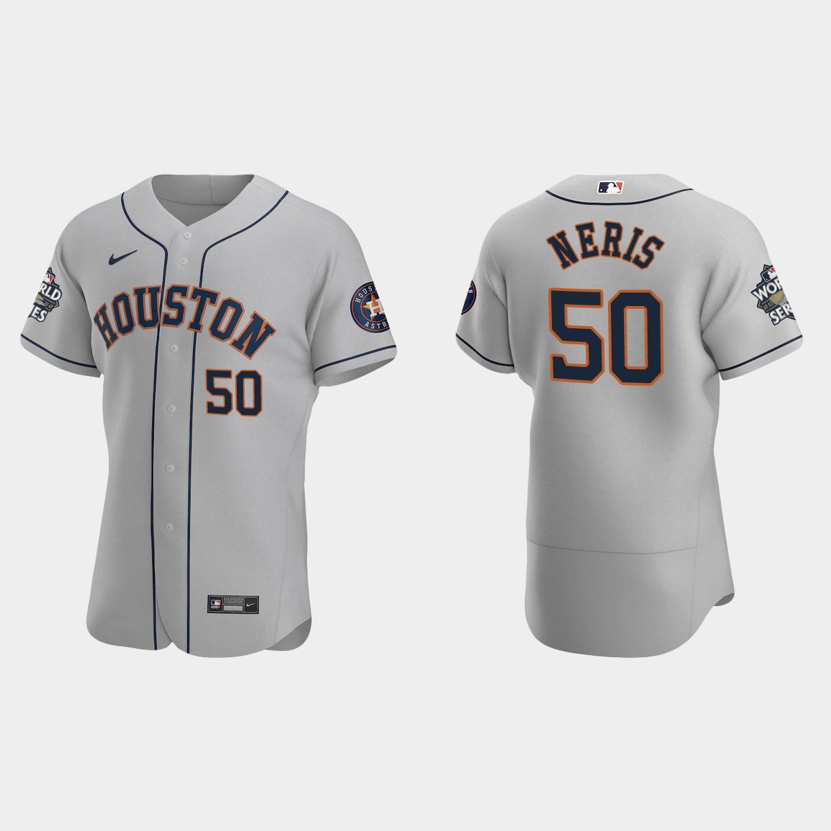 Houston Astros Hector Neris 2022 World Series Gray Jersey