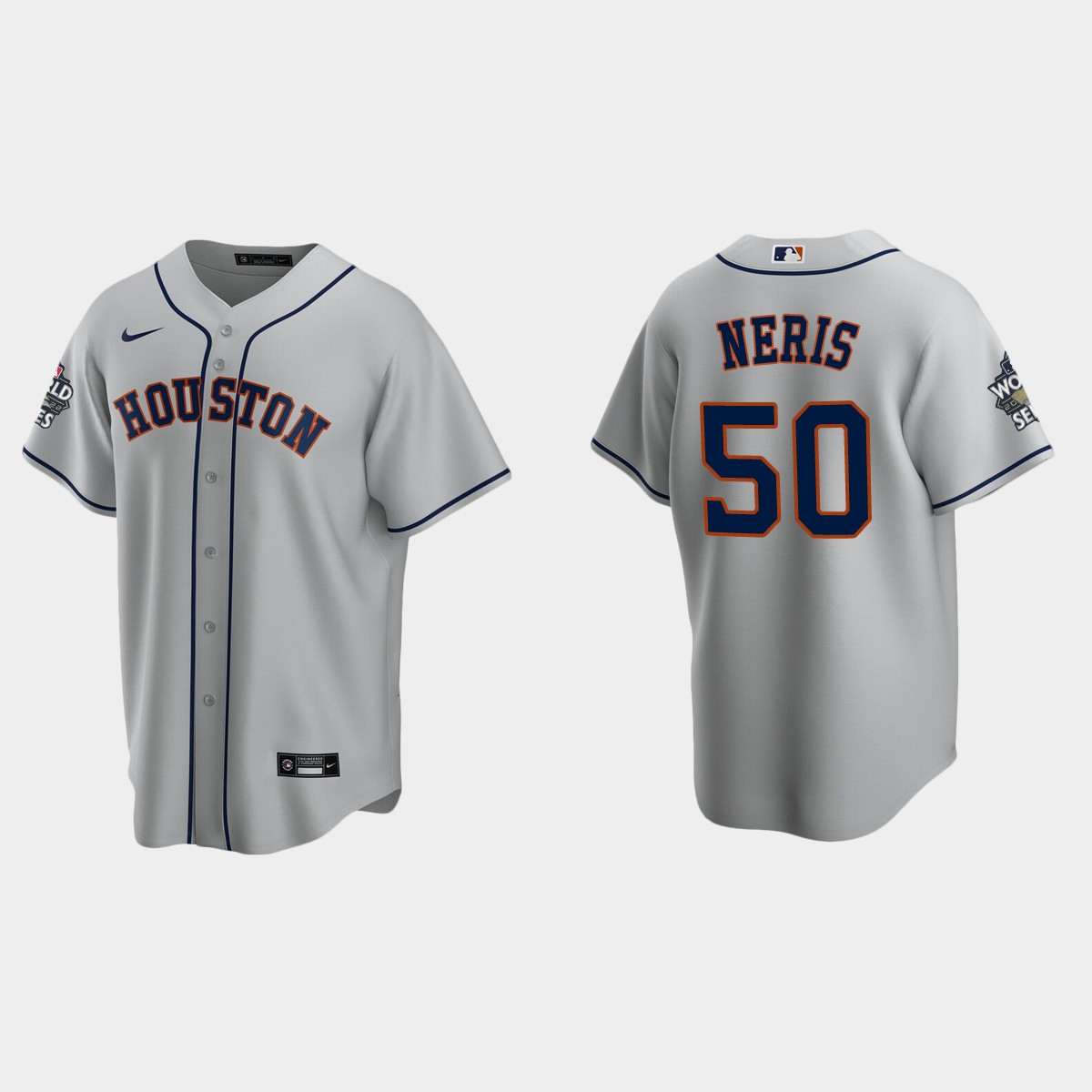 Houston Astros Hector Neris 2022 World Series Gray Jersey