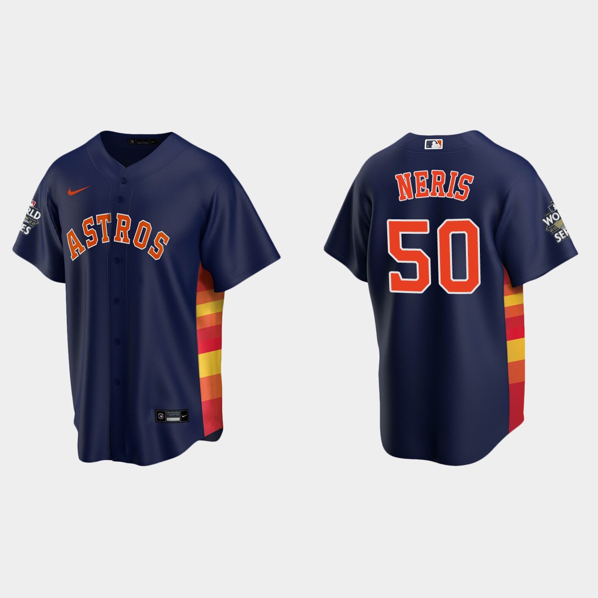 Houston Astros Hector Neris 2022 World Series Navy Jersey