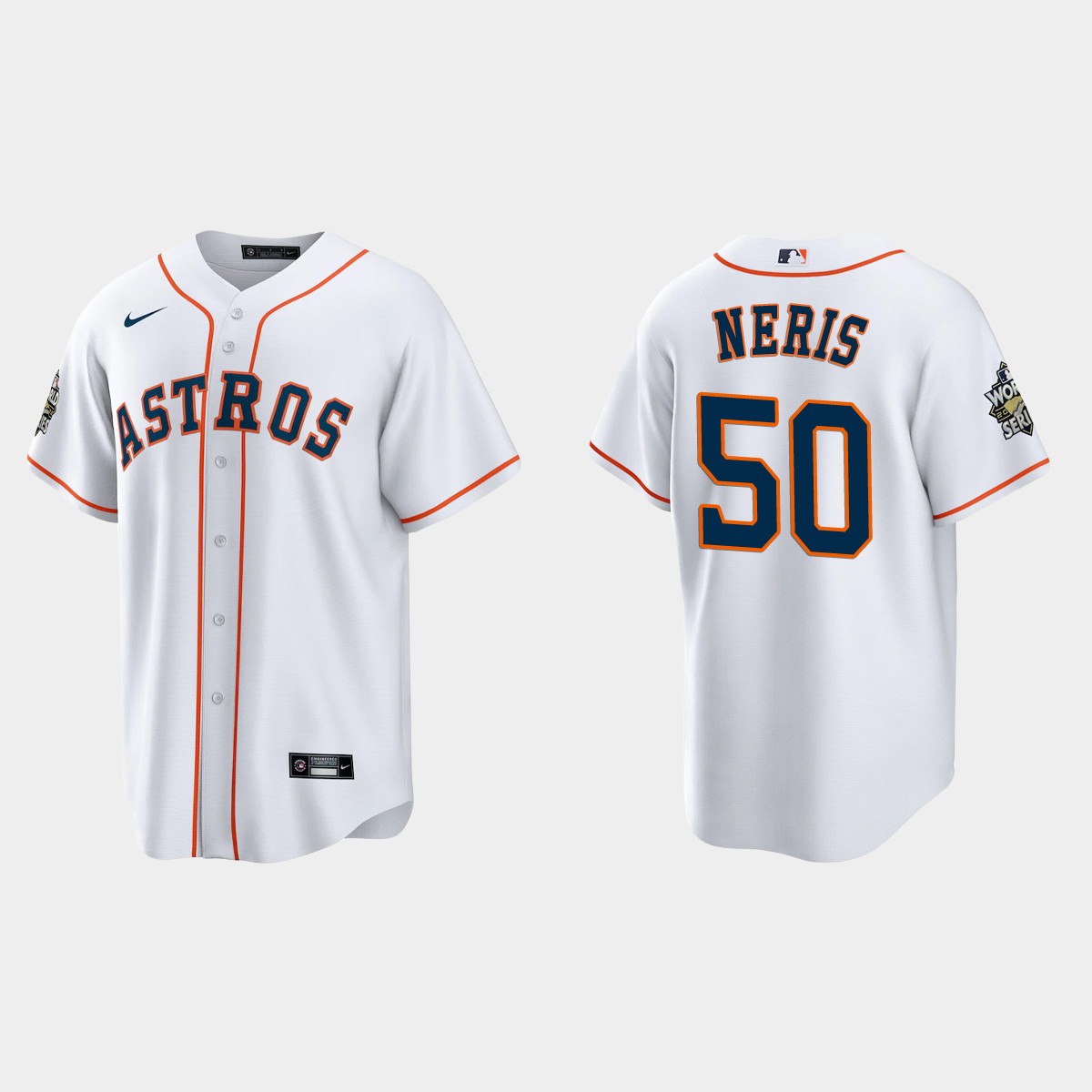 Houston Astros Hector Neris 2022 World Series White Jersey
