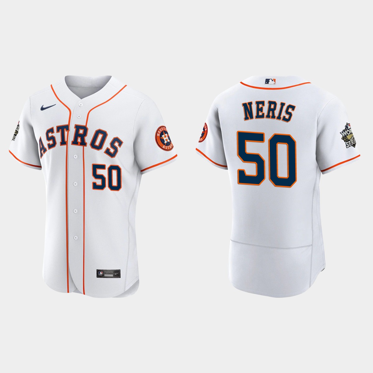 Houston Astros Hector Neris 2022 World Series White Jersey