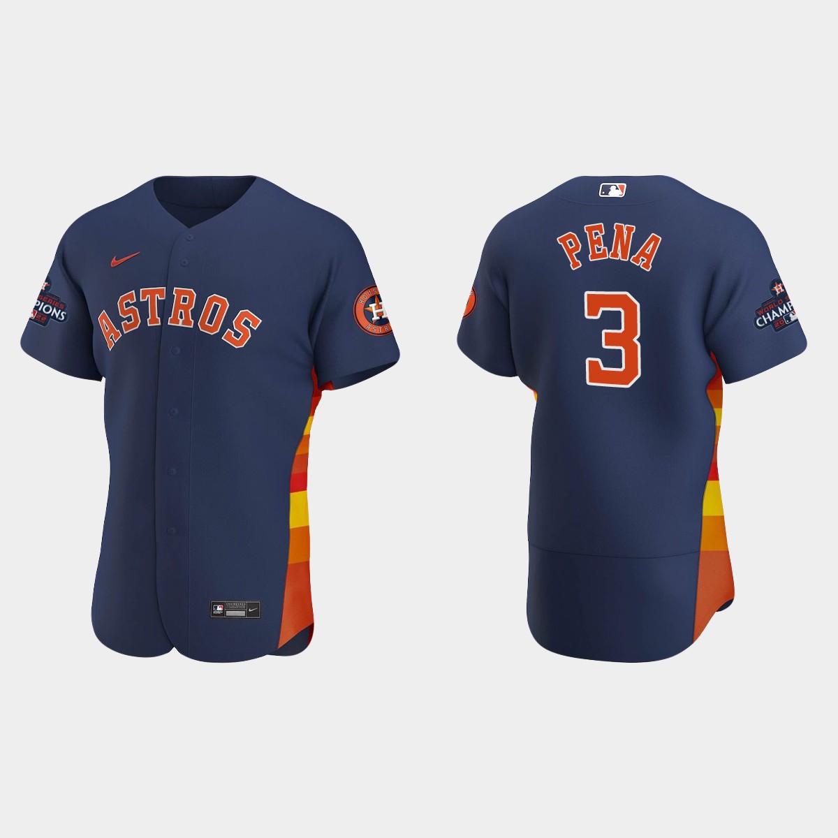Houston Astros Jeremy Pena 2022 World Series Champions Navy Jersey