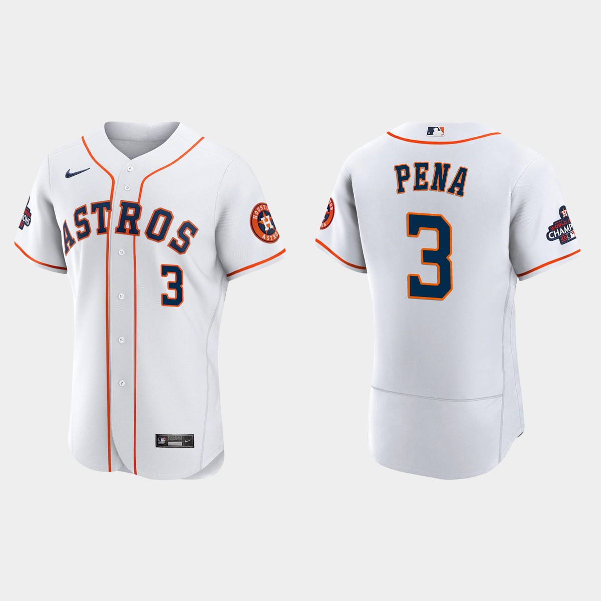 Houston Astros Jeremy Pena 2022 World Series Champions White Jersey