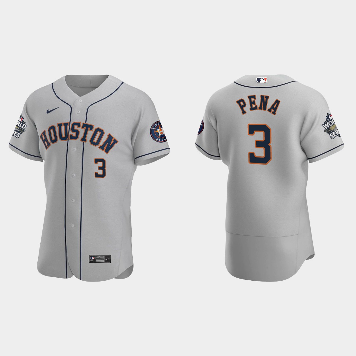 Houston Astros Jeremy Pena 2022 World Series Gray Jersey