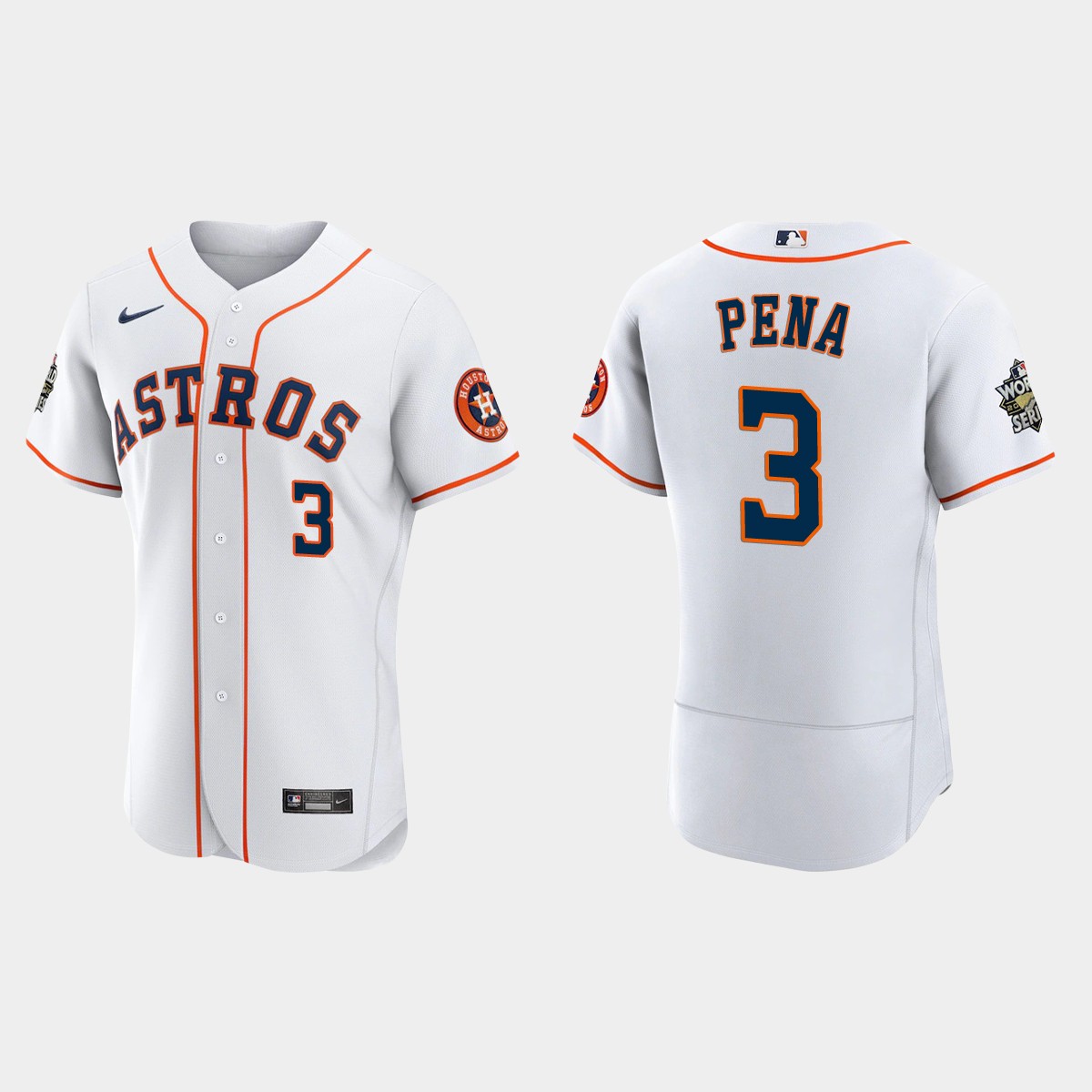 Houston Astros Jeremy Pena 2022 World Series White Jersey