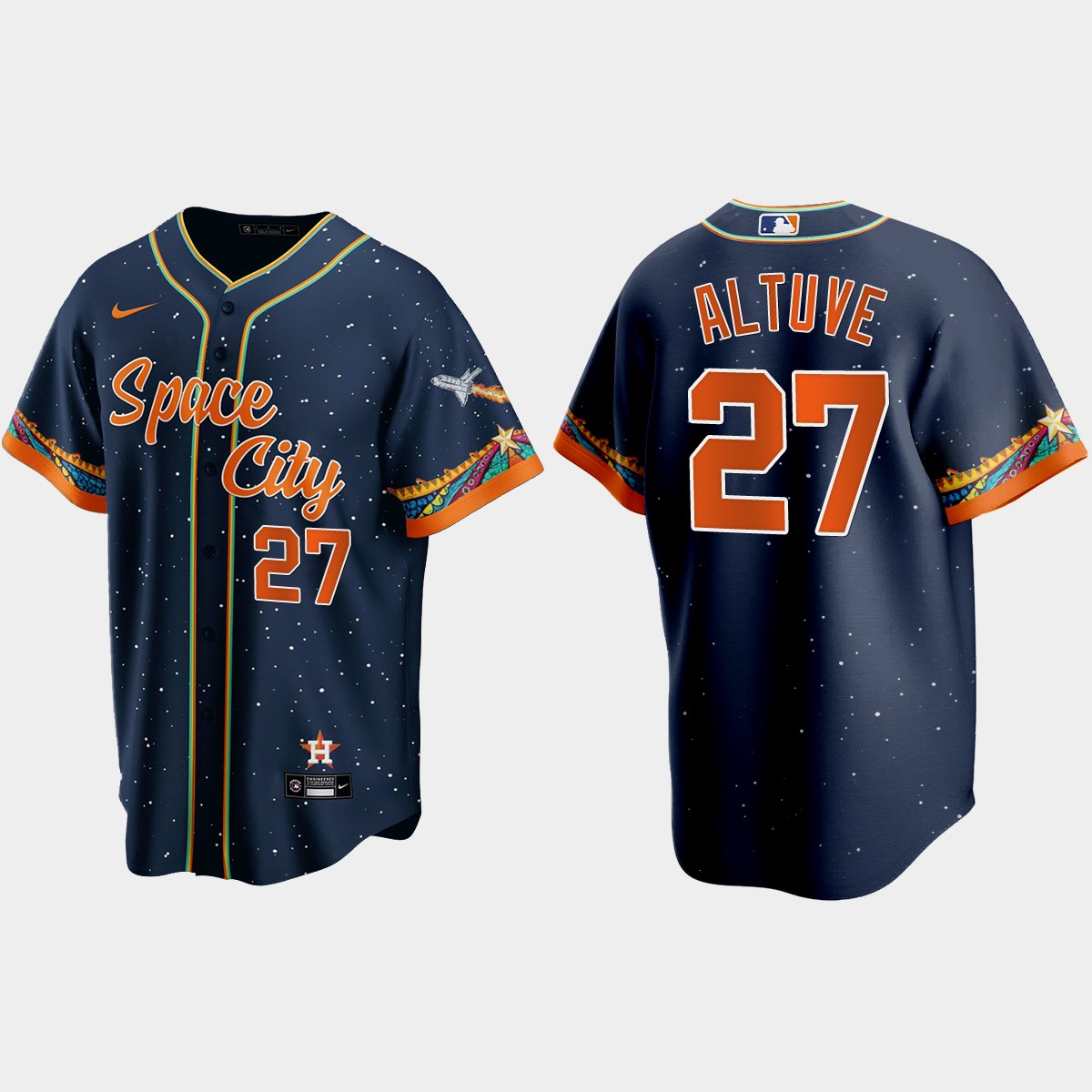 Houston Astros Jose Altuve 2021 City Connect Jersey - Navy