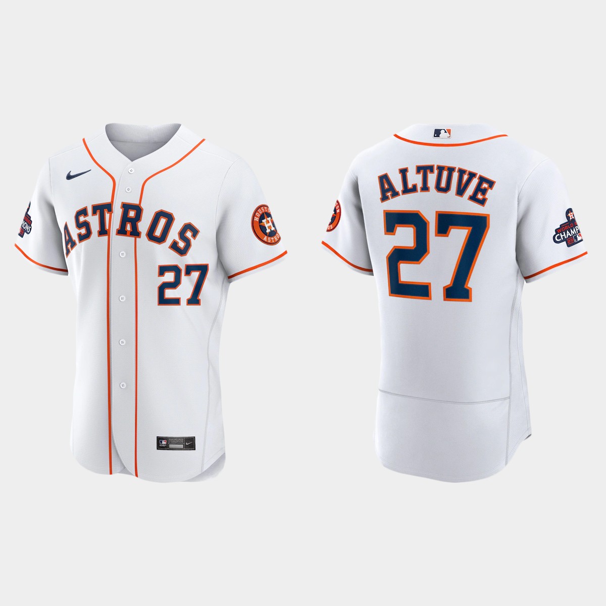 Houston Astros Jose Altuve 2022 World Series Champions White Home Jersey