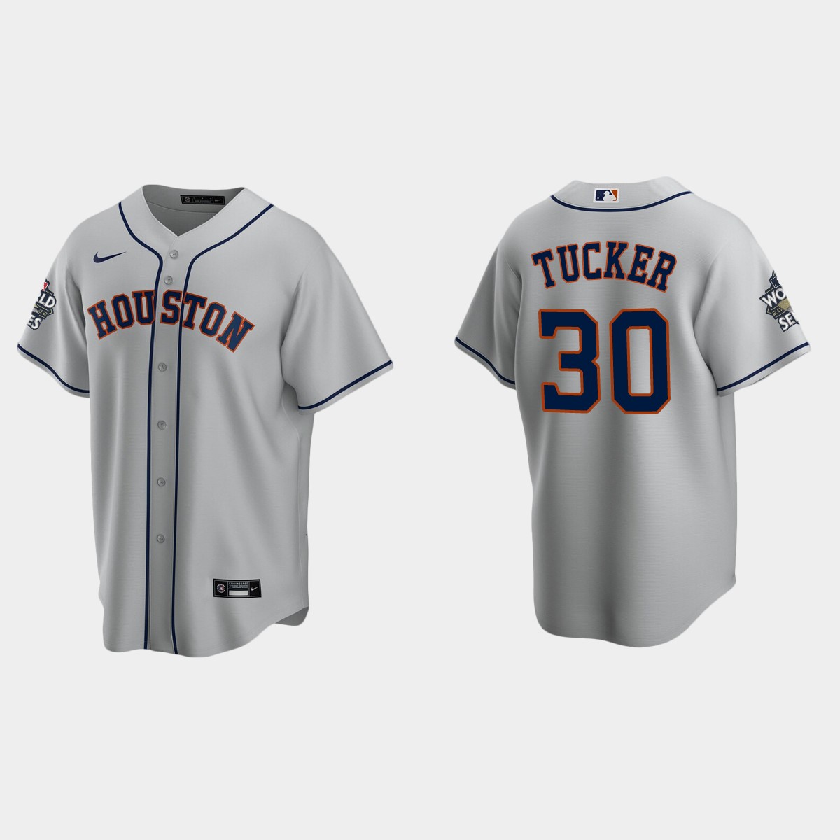 Houston Astros Kyle Tucker 2022 World Series Gray Jersey