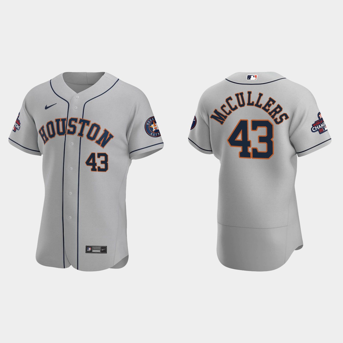 Houston Astros Lance McCullers 2022 World Series Champions Gray Jersey