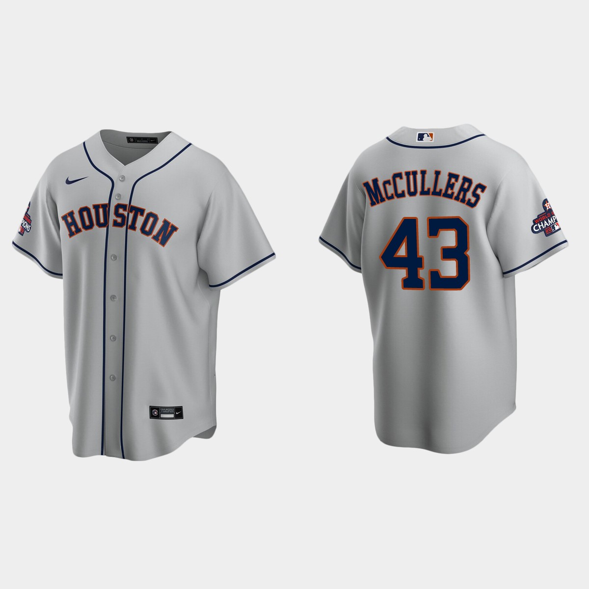 Houston Astros Lance McCullers 2022 World Series Champions Gray Jersey